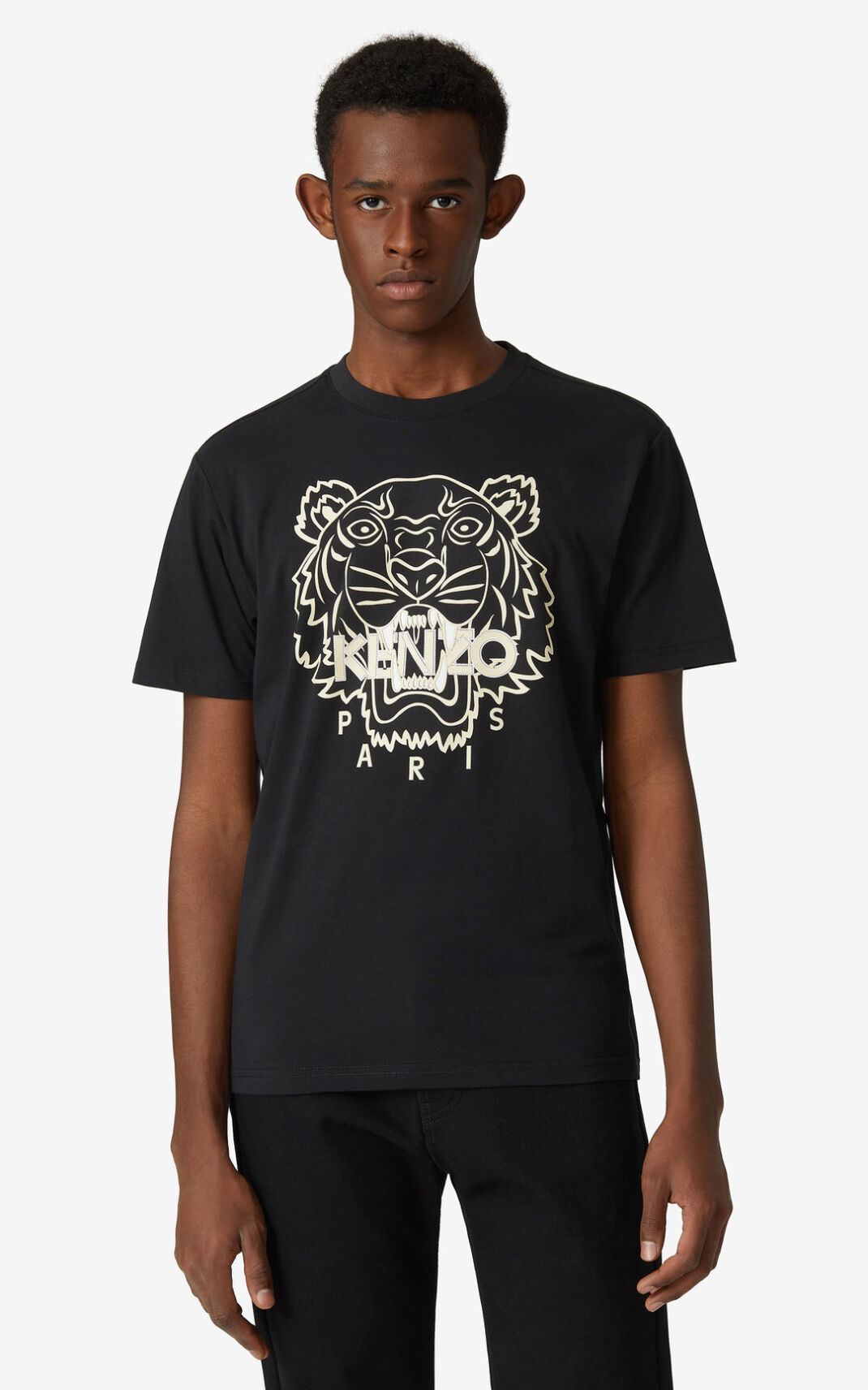 T Shirt Kenzo Tiger Homme Noir | ZLVX-09768